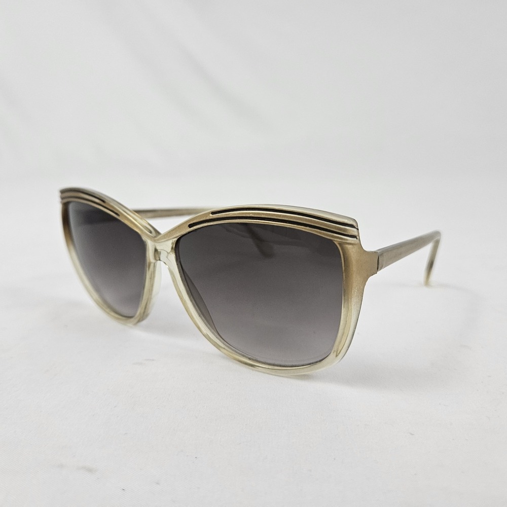 Cool Ray Sunglasses Oversized Clear Gold Butterfly Retro 1980's Vintage - Picture 2 of 13